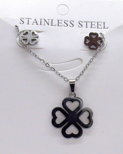 Edelstahl kette mit ohrringen - kette,