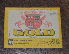 DDR Flaschenetikett Gold