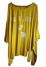 TUNIKA LONGSHIRT ZIPFELSHIRT Italienische Mode gelb Mickey Gr.48/50-XXL w.NEU