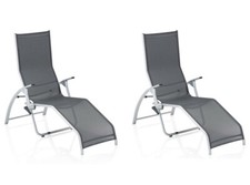 2x Kettler Tampa Bäderliege silber anthrazit