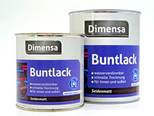 Dimensa Buntlack Lack Anstrich deckend seidenmatt für Holz Metall PVC Putz Beton