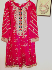 Afghanische Pakistanische indische party shirt kleid hose schal set gr. L/44