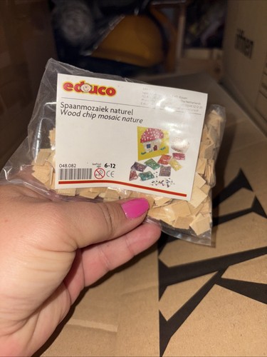 Holzchips mosaik natur basteln - holzchips,