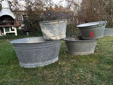 3 Antike ovale Wannen / Zinkwanne / Baby Wannen/ Garten Teich / Blumenbett / G1