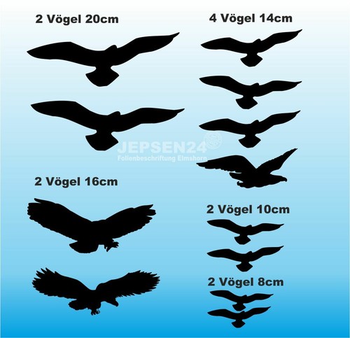 Vogel aufkleber 20cm - aufkleber, 8-20cm