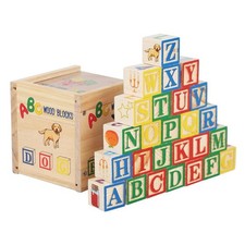 Abc holzbausteine lernen - abc,
