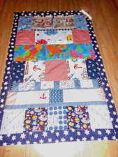 Patchworkdecke Tagesdecke Handarbeit Maritim Unikat Einzelstück