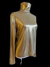 Gold Metallic Shirt Wetlook
