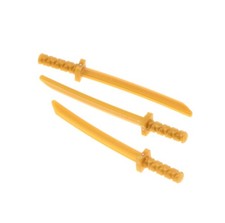 3x Lego Figures Weapon Sword