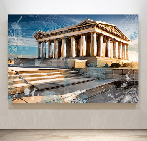 Leinwand bild akropolis athen - bild,