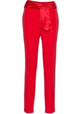Georgette-Hose mit Kummerbund Gr. 36 Rot Elegante Damenhose Hose Neu