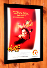 Hugo Videospiel PS1 Commodore 64 Vintage Selten Mini Promo Poster Werbeseite Gerahmt