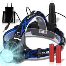 LED Stirnlampe Kopflampe Scheinwerfer Akku Wiederaufladbar CREE XML 18650 Retoo