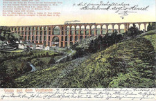 Göltzschtalbrücke AK,Gruß aus dem Vogtland,Eisenbahn,Stempel Issigau Plauen 1903