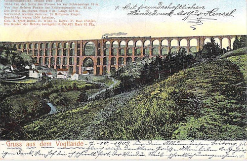 Göltzschtalbrücke gruß - göltzschtalbrücke, ak,gruß