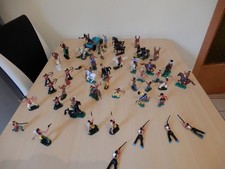 DDR-Indianer Cowboys Western Spielzeug Figuren mit Pferde und eine Kutsche