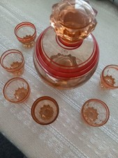 altes kleines Likörservice Dachbodenfund