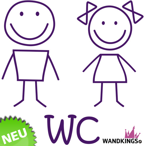 Wandtattoo toilette - wandtattoo, wc