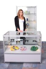 Messe Tresen 120x50 Kassentheke Verkaufstresen neu Glasvitrine grau Messetheke