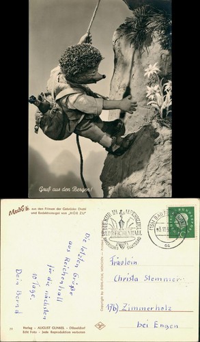 Mecki als bergsteiger - mecki,