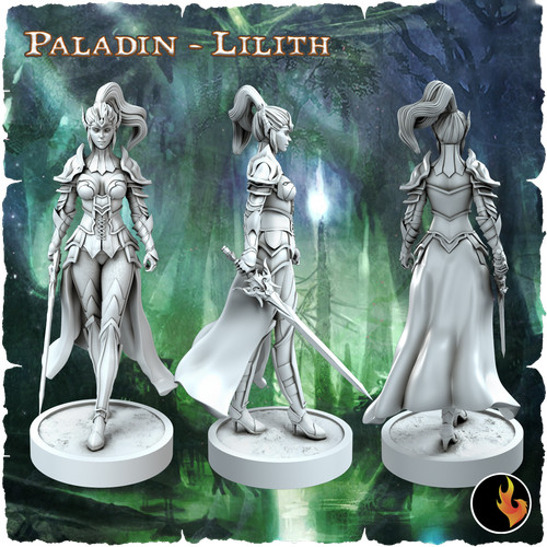 Elf paladin miniatur female - elf,