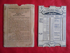 Selten Agfa Belichtungs- und Blitzlicht-Tabelle