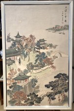 Chinesisches seidenbild - chinesisches,