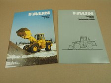 2 Prospekte Technische Daten FAUN F1310  Radlader von 1986