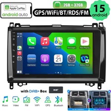 Android 15 Autoradio GPS NAVI BT RDS Für Mercedes-Benz A/B Klasse DAB+ 9" 2+32G