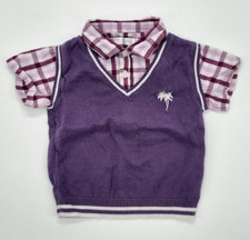 M&Co Kurzarm Hemd mit Strickweste Jungen in Gr. 80/86 (1-1,5 J)   100% Baumwolle