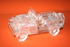 JEEP JC-7 "HOFBAUER Kristall Glas Figuren Auto Model" W.- Germany - Top Zustand