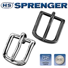 Geschirrschnalle Edelstahl silber schwarz HS Sprenger Zaumschnalle Dornschnalle