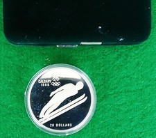 20 Dollars Olympische Winterspiele 1988 Calgary  Ski-Jumping/Skispringen