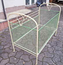 Antikes Jugendstil Metall Kinderbett Garten Deko  Industrie Design Metallbett