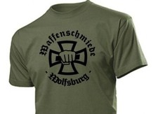 T-Shirt Waffenschmiede Wolfsburg Gr 3-5XL Weapon Blacksmith Eisernes Kreuz EK1