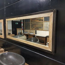 Spiegel Wandspiegel Flur Bad Teak Altholz Rahmen Eisen Industrial Loft Style