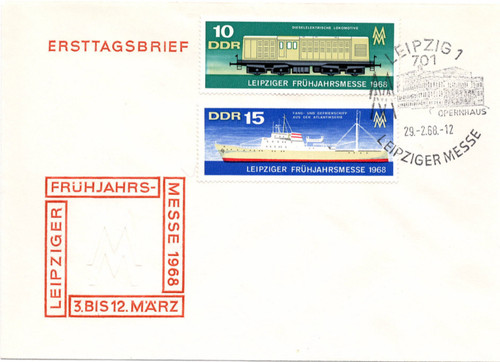 Ddr fdc 1968 leipziger messe - fdc,