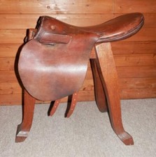 Vintage antiker englischer Leder - Pony Piltch Pad Sattel