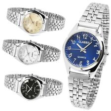 Damenuhr Frauen Armbanduhr Silber Cutglas Metallarmband 18/105 Gold Weiß Silber