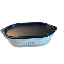 Tupperware Küchenchef 4 Liter blau weiß Servierstar Siebservierer Thermo