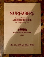 Nuremberg 1945  Albrecht Duerer Mappe mit 5  Holzschnitten  Wood-cut signiert !