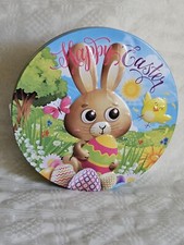 SÜßE HAPPY EASTER SCHMUCK- & GESCHENKDOSE LEERE PRALINENDOSE bunt 18cm SAMMLER
