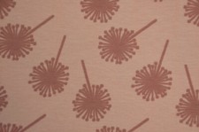Jersey altrosa mit Pusteblumen Löwenzahn Stenzo 50 x 150 cm Nähen Stoff