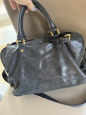 Liebeskind Damen Tasche Antrazit edel glänzend weiches leichtes Leder mittelgroß