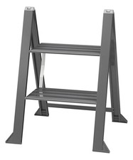 W.steps, VIKINGSTEP MIDI Grey, WL728502, extrem kompakte Trittleiter grau lac...