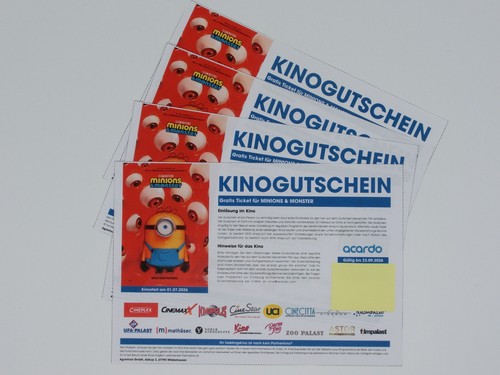 Kinogutschein minions - 4x, &