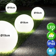 4er Set LED Leuchten Garten Beleuchtung Außen Solar Kugel Lampen Terrassen Licht