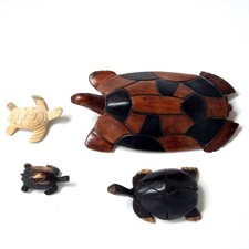 Schildkröten Sammlung Holz Volkskunst Afrika? Australien? Asien?