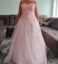 Brautkleid Prinzessin in rosa mit Glitzer, Größe 42/44, neu