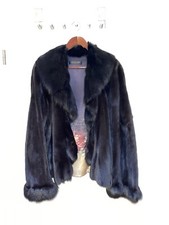 Bernhard Rieger Nerz mit Zobel Kragen In Wellenform u Ärmel Abgesetzt Neu Wertig